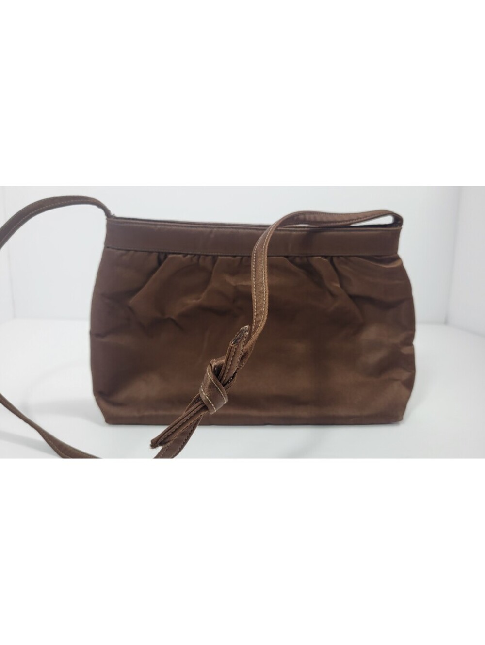 Vtg 1950s 1960s Morris Moskowitz Brown Peau de Faille Satin Evening Bag Purse MM